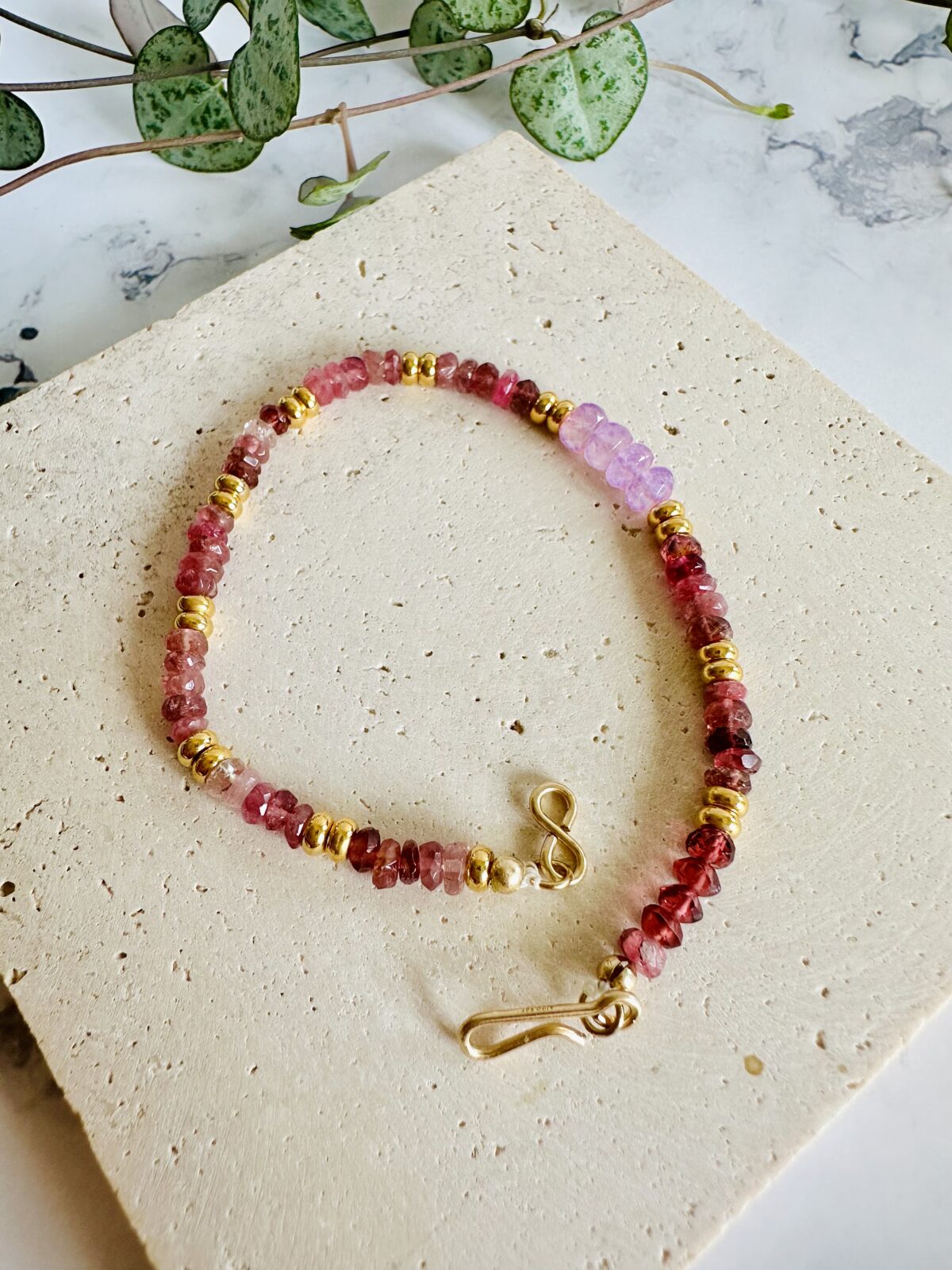 "Pink Moon" Gemstone Bracelet