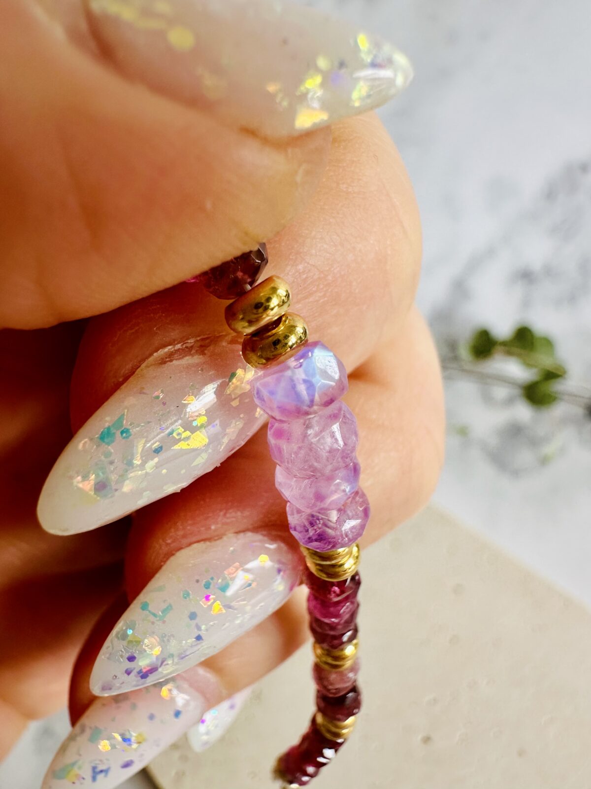 "Pink Moon" Gemstone Bracelet - Image 2