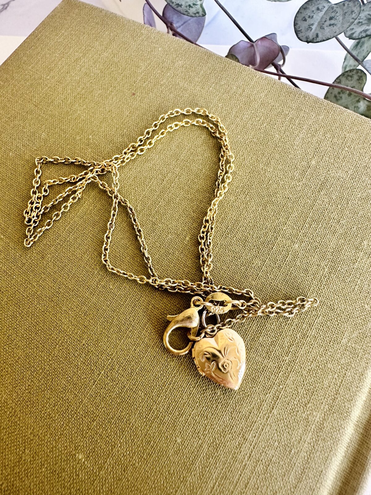 Vintage Heart Locket On GF Necklace