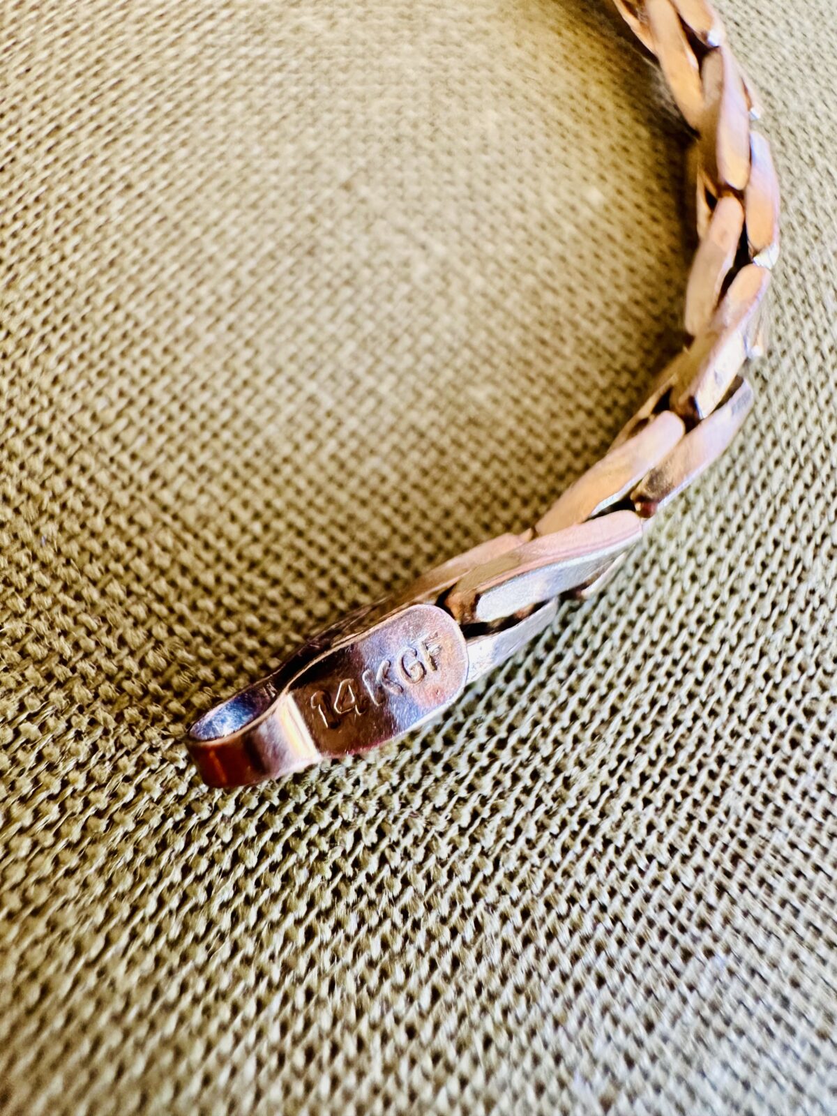 Vintage Twisted Bracelet 12k GF - Image 5