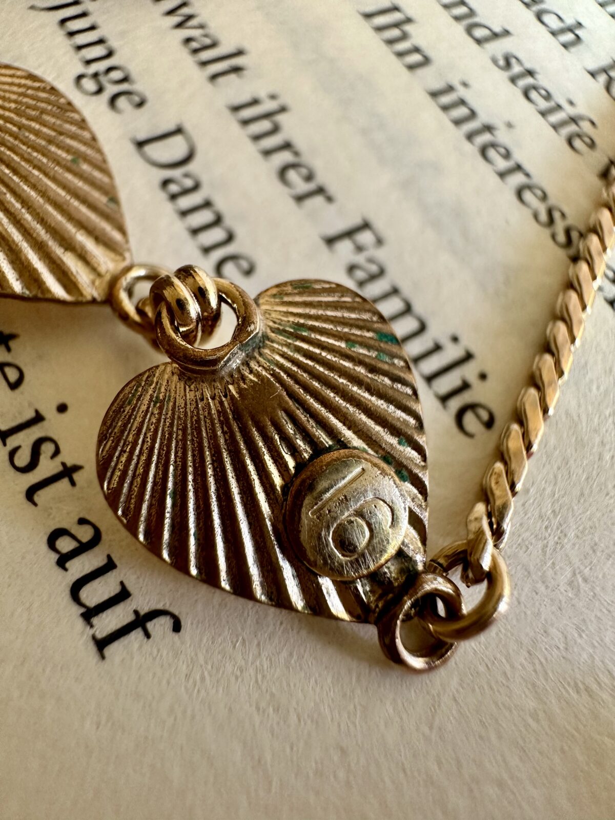 Vintage Heart Necklace 12k GF - Image 6