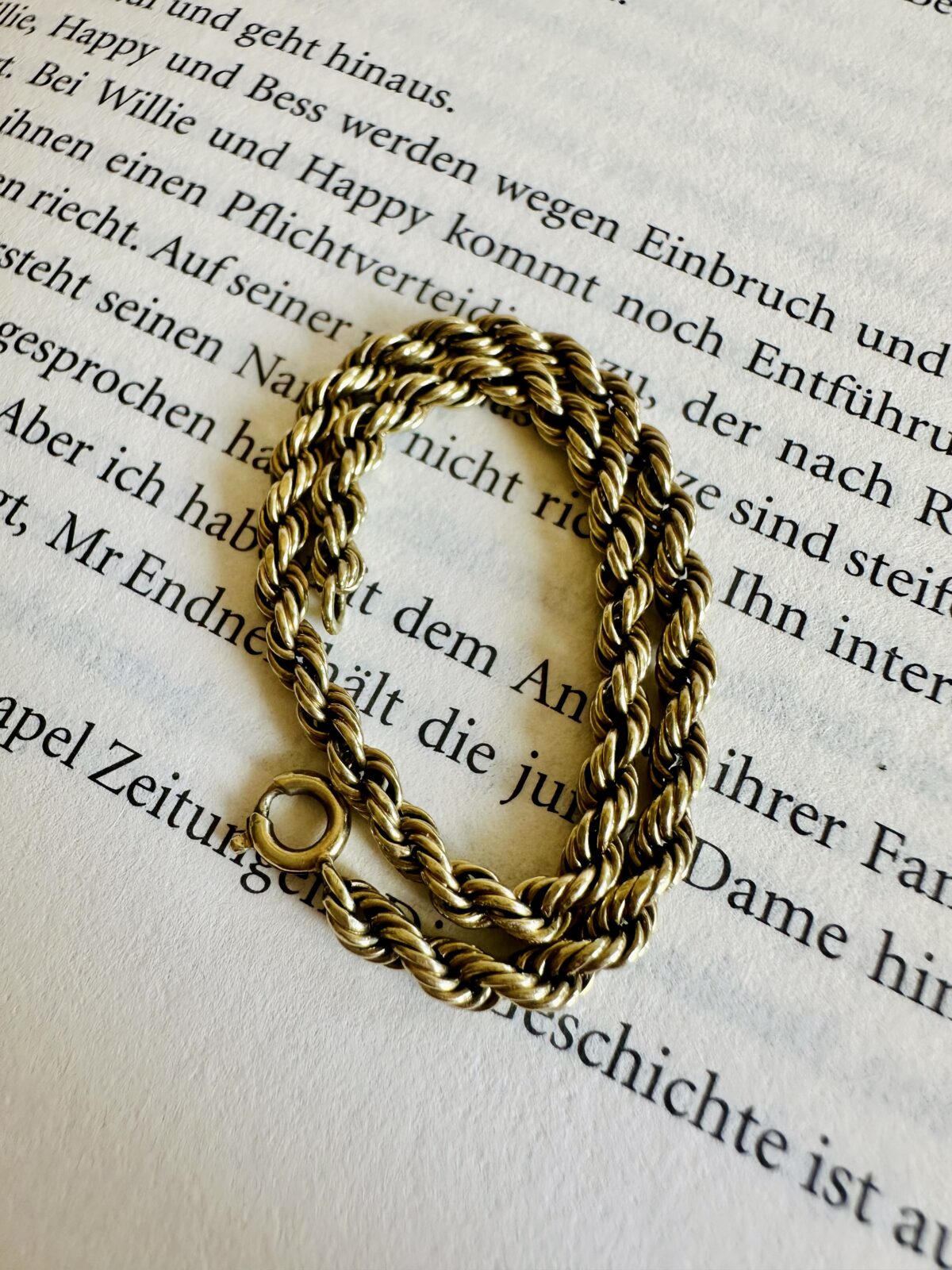 Vintage 18k Yellow Gold Rope Bracelet