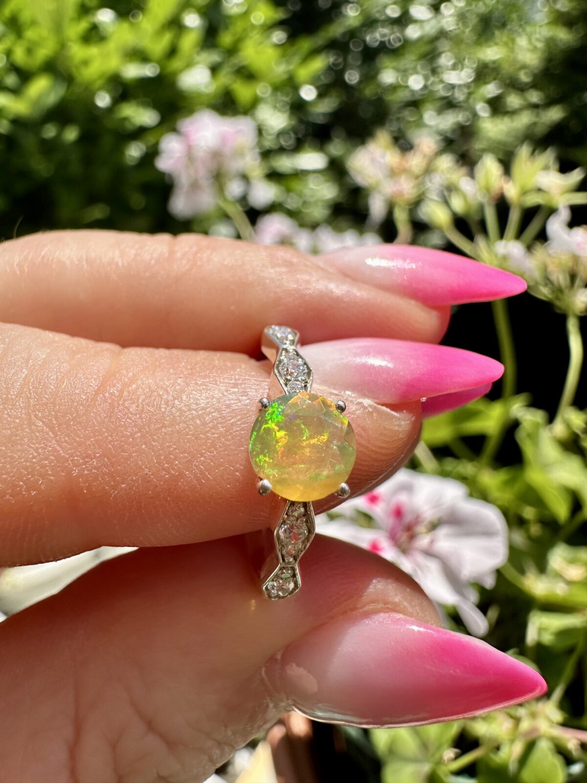 Multi Fire Welo Opal Ring Sterling Silver (US SIZE 6) - Image 4