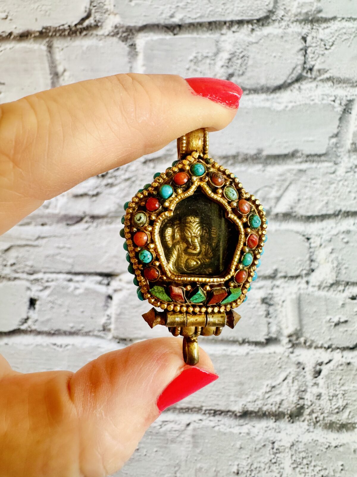Vintage Tibetan Buddha Ghau Box handmade
