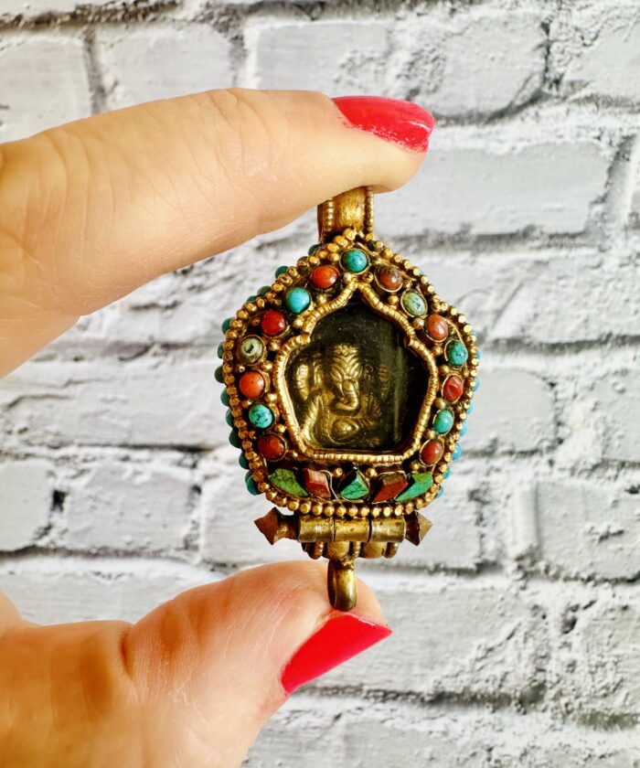 Vintage Tibetan Buddha Ghau Box handmade