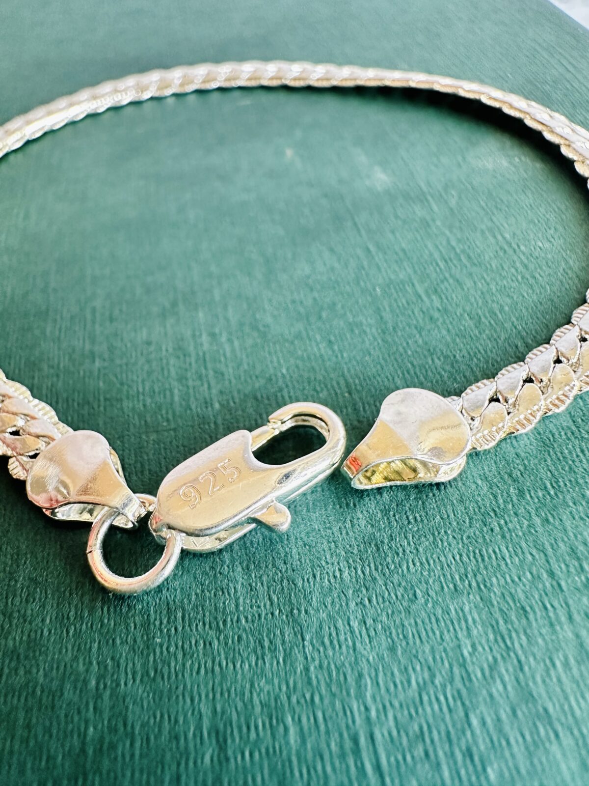 Vintage Italian 925 Silver Braided Silver Bracelet - Image 3