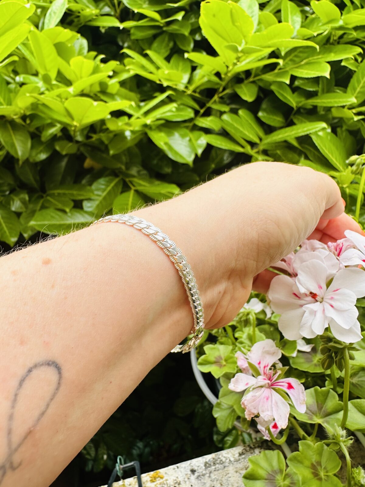 Vintage Italian 925 Silver Braided Silver Bracelet - Image 2