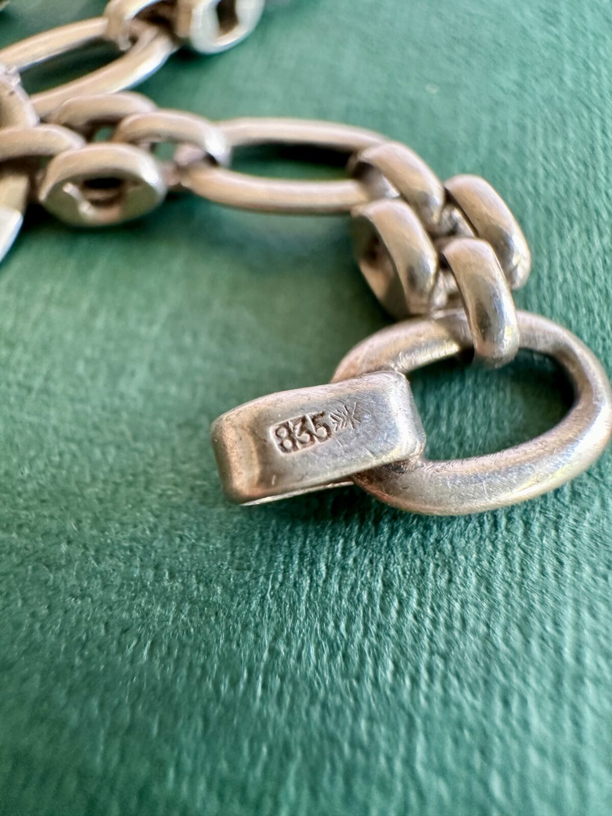 Vintage European Chain Bracelet 835 Silver - Image 2