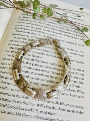 Vintage European Floral Bracelet 835 Silver