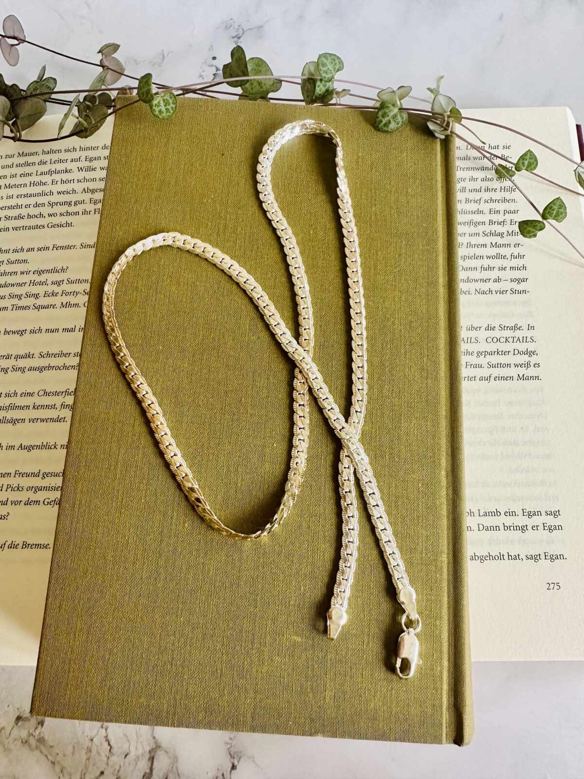 Vintage Italian 925 Silver Braided Silver Necklace