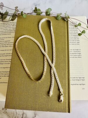Vintage Italian 925 Silver Braided Silver Necklace